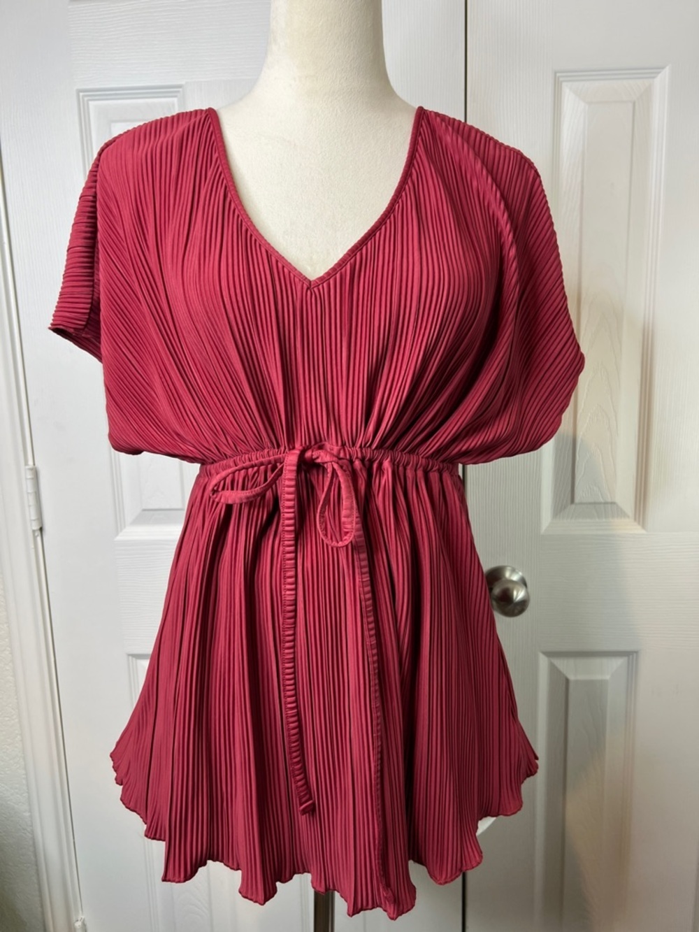 Isabel Maternity Crinkled V-neck Shirt size S